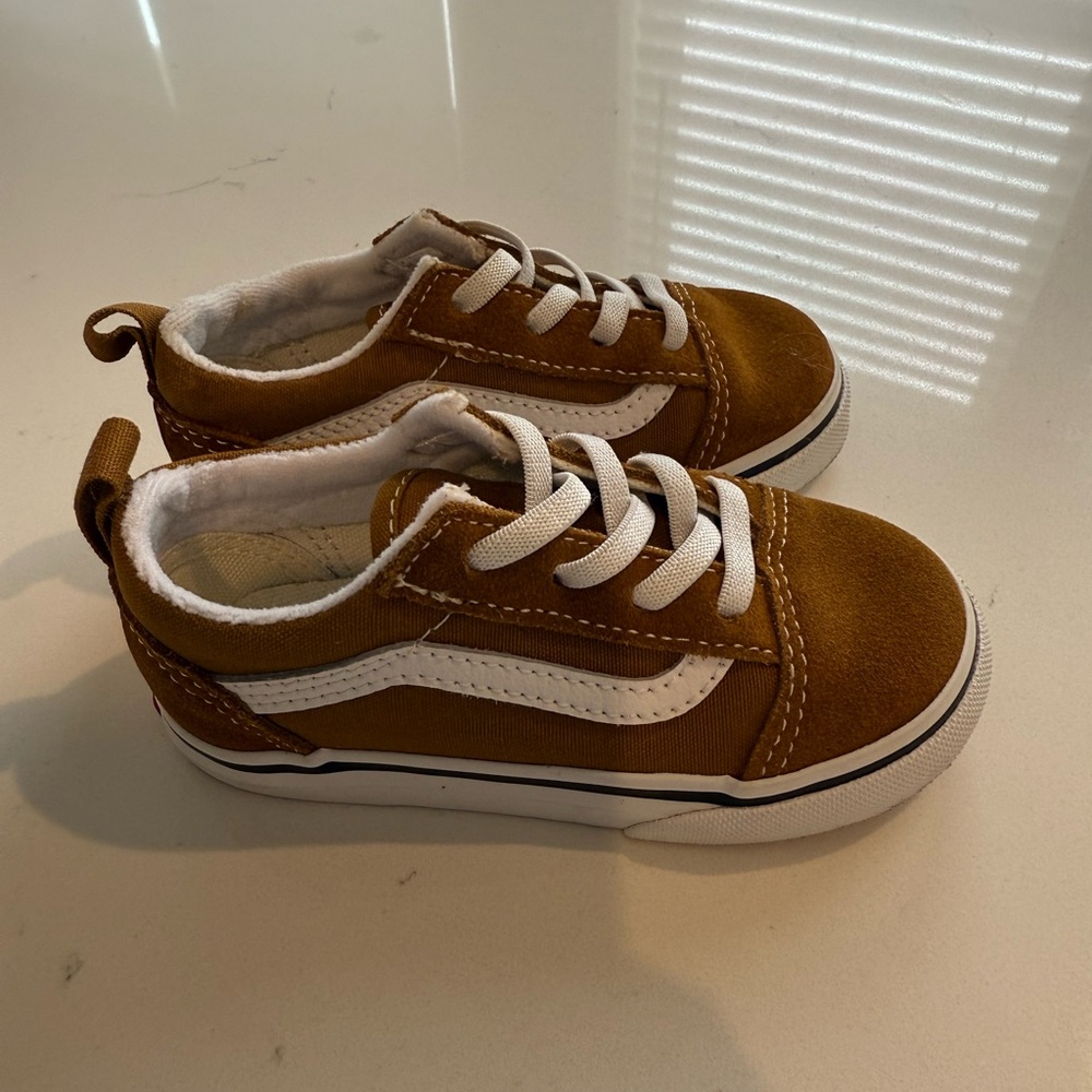 Vans Kids Tan Sneakers Like New